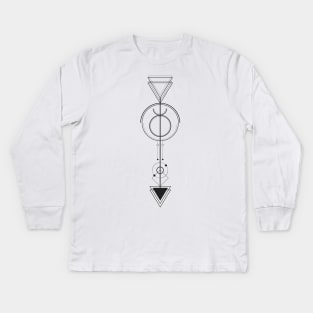 Taurus Arrow - Geometric Astrology Kids Long Sleeve T-Shirt